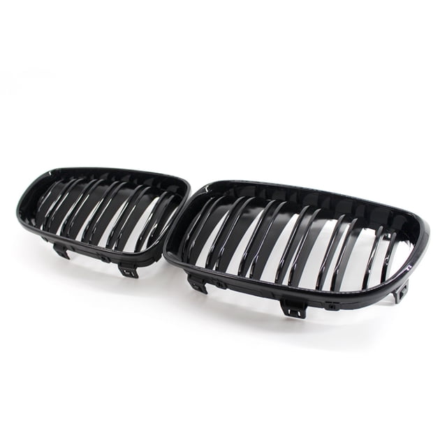 Btafrte 2 Uds Rejilla Frontal Riñón Doble Listón para E81 3 Puertas E87 5 Puertas E82 Coupe E88