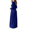 thumbnail image 7 of Aiyino Women's Sleeveless/Long Sleeve Plain Maxi Dresses Casual Long Dresses with Pockets, 7 of 7