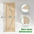 thumbnail image 4 of 30in x 84in Sliding Barn Door with Barn Door Hardware Kit, 4 of 7