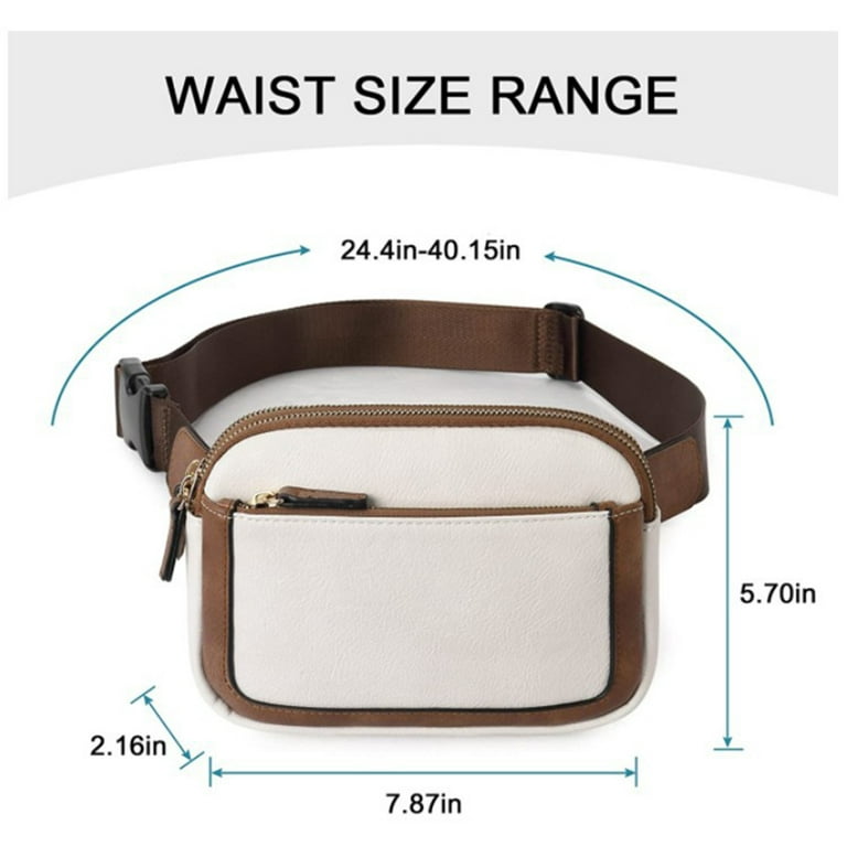 WOORNIGOJIN Unisex Mini Belt Bag with Adjustable Strap, Crossbody Fanny Pack for Traveling (Black), Women's, Size: Middle
