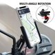 thumbnail image 2 of Soporte de montaje para teléfono con espejo de motocicleta y bicicleta 360 con cargador USB para teléfono móvil Samsung de 4 a 6,5 pulgadas, negro Feliz Sencillez, 2 of 5