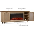 thumbnail image 4 of Real Flame Dahlia 76" Landscape Electric Fireplace TV Stand in White Oak, 4 of 9