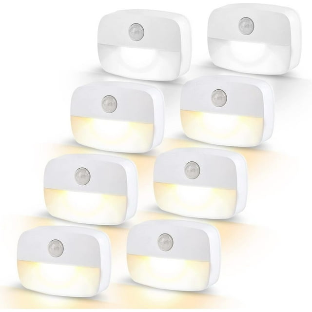 Luz interior con sensor de movimiento, 3 A, alimentada por baterías en armarios, escaleras, pasillos, cocinas, dormitorios