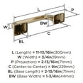 thumbnail image 5 of Amerock Highland Ridge Golden Champagne 9 inch (229mm) Towel Bar, 5 of 7
