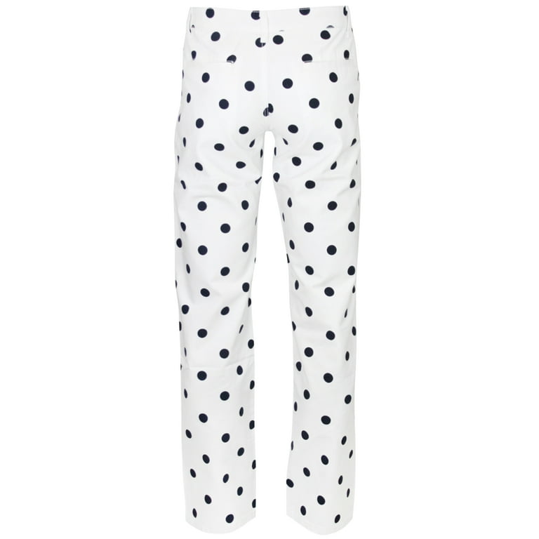 Carrots By Anwar Carrots Men’s Polka Dots Cotton Pants White