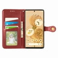thumbnail image 3 of Dteck for Google Pixel 6 Case, Magnetic Premium PU Leather Flip Folio Wallet with Card Slot Stand Cover, red, 3 of 8