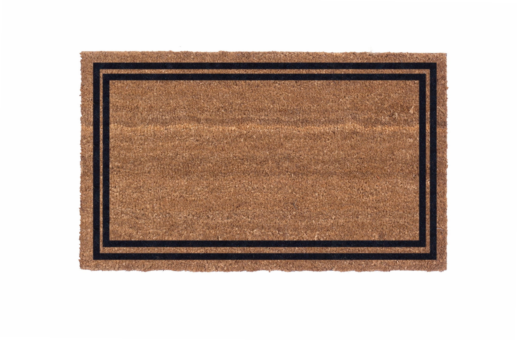 CocoMatsNMore Black Double Border Doormats with Vinyl Backing 22