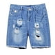 thumbnail image 3 of WILLBEST Pantalones Cortos Casuales para Hombre, Pantalones Cortos de Mezclilla Rotos, Holgados, Casuales, Modernos, de 5 Pulgadas de Largo, Ropa de Verano, 3 of 3