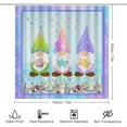 thumbnail image 2 of Rustic Farm Gnome 4 Pcs Waterproof Shower Curtain Set,Watercolor Spring Garden Sunflower Floral Flower Butterflies with Waterproof Toilet Cover Shower Mat Rugs, 2 of 8
