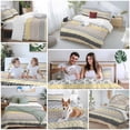 thumbnail image 5 of 3 Piece Boho Duvet Cover Set Queen Size,Microfiber Comforter/Quilt Cover with Corner Ties and 2 Pillowcases,Colorful Striped Modern Geometric Abstract Art Ethnic Soft Bedding with Zipper Closure, 5 of 8