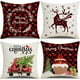 thumbnail image 1 of Fundas de Almohada navideñas con Doble Cara Impresa Decoración navideña Decoraciones navideñas de Invierno(C)(4 piezas), 1 of 5