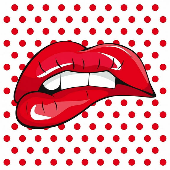 Lips Pop Art - CANVAS or PRINT WALL ART