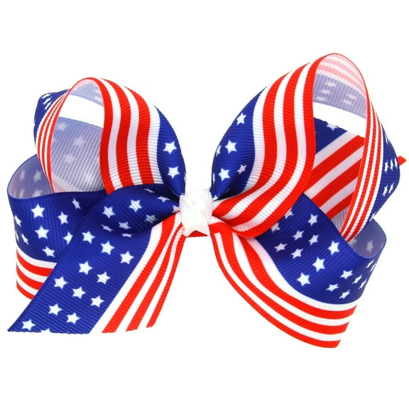 VerPetridure American Flag Headband Hair Bow Elastic Hairband For Independence Day American flag flag headband hair accessories bow elastic headband