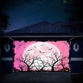 thumbnail image 2 of 16X7 ft Happy Halloween Pink Garage Door Decoration Background Bat Scary Pumpkin Lantern Full Moon Backdrops for Parties Kids Photo Photography Booth Decor Banner Cover, 2 of 3