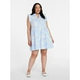 thumbnail image 6 of Time and Tru Women’s and Women’s Plus Flutter Sleeve Cotton Mini Dress, Sizes XS-4X, 6 of 6