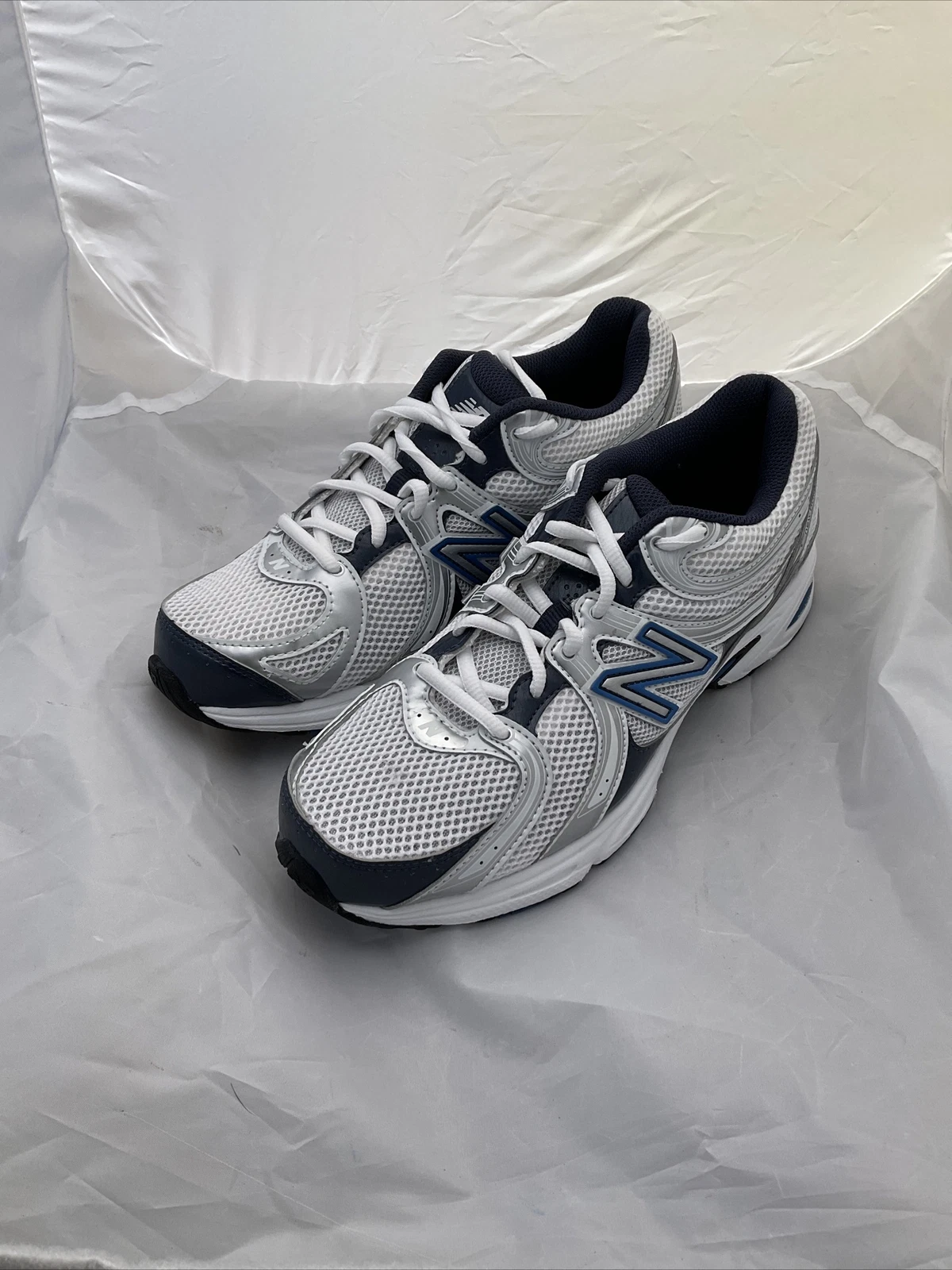 New Balance Mens 470 MR470WSB White Blue Running Shoes Lace  display picture 2