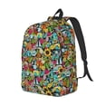 thumbnail image 2 of Balery Color Summer Vintage Canvas Backpack for Men and Women - Large Capacity, Durable Travel Laptop Bag for School, Work, Hiking, and Outdoor Activities, 2 of 7