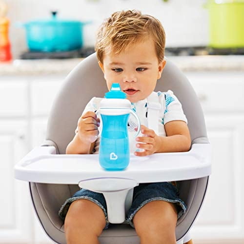 Munchkin Gentle Transition Sippy Cup con manijas de entrenadores, 10 oz, azul Munchkin Munchkin