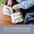 thumbnail image 5 of Mommy and Baby Things Pouch Set – Canvas Zipper Organizer Bags for Diaper Bag, Travel, Hospital or Nursery Essentials, New Mom Gift, 5 of 5