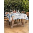 thumbnail image 3 of Outdoor Tablecloth with Umbrella Hole for Patio/Picnic/Party/Camping, Jellyfish Coastal Waterproof Table Cloth Rectangle Table Cover Washable, Summer Beach Coral Starfish Ocean (60"x 120"), 3 of 8