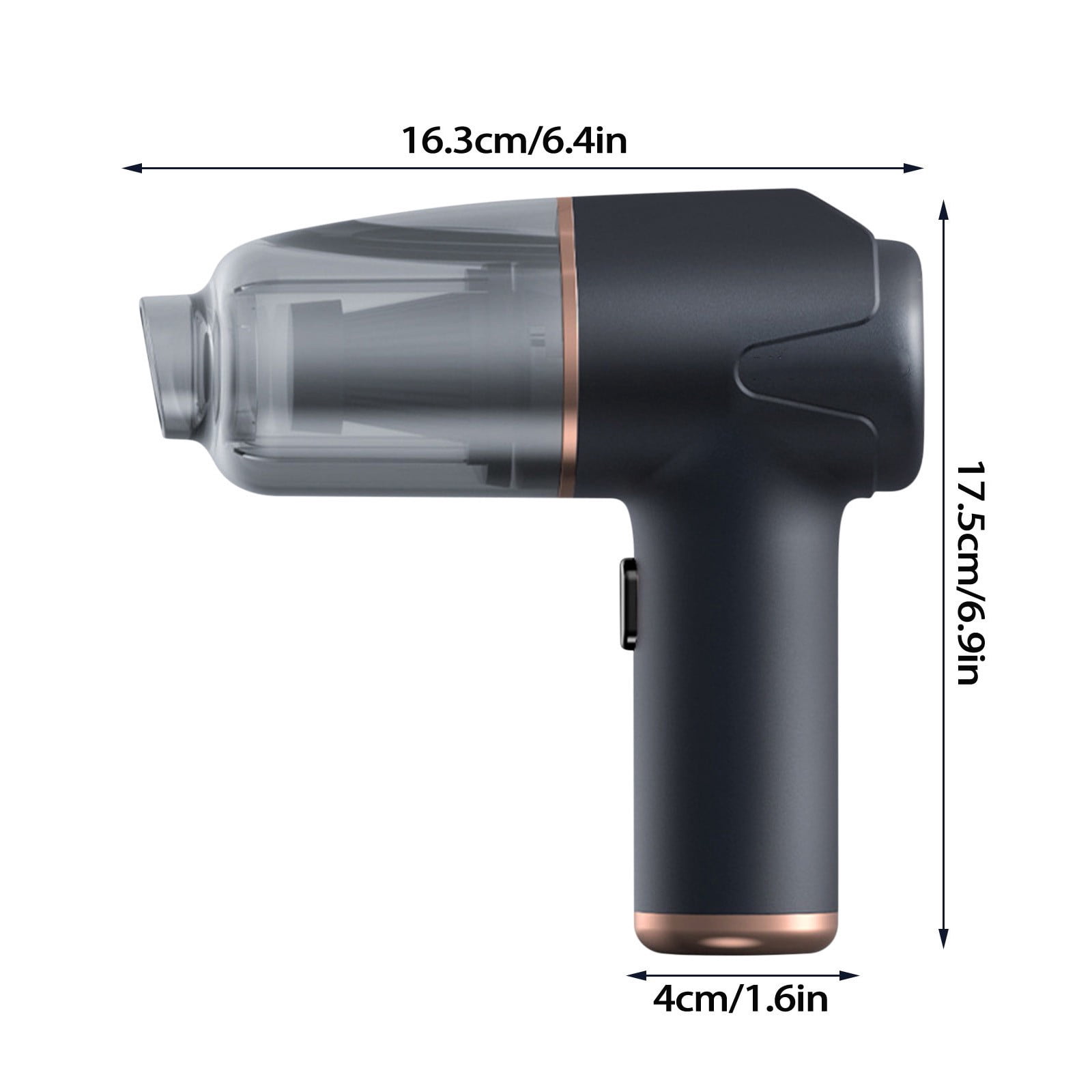 Dademeo 6000PA Car Vacuum Cleaner 120W Type-C Rechargeable Cordless Handheld Vacuum Cleaner Blower 2 in 1 Mini Portable Vacuum Cleaner for Car Home Office Dorm Pet Hair