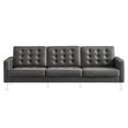 thumbnail image 5 of Modway Loft Tufted Vegan Leather Sofa in Silver Gray, 5 of 9