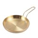 thumbnail image 2 of Steak Tray Stainless Steel Kitchen Food Serving Dish for Home Users Golden Color Easy To Clean 1Pcs, 2 of 4