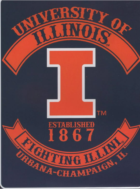 Illinois Fighting Illini NCAA Royal Plush Raschel Blanket (Rebel Series) (60"x80")