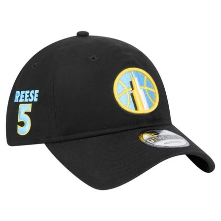 Unisex New Era Angel Reese Black Chicago Sky Name & Number Sidepatch 9TWENTY Adjustable Hat