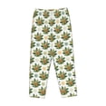 thumbnail image 6 of Uemuo Sloth Sitting Tropical Leaves Pattern Women's Wide Leg Palazzo Lounge Pants with Pockets Light Weight Loose Comfy Casual Pajama Pants-XX-Large, 6 of 9