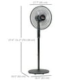 thumbnail image 3 of HOMCOM Ventilateur sur Pied Oscillant à Hauteur Réglable avec Télécommande, 3 of 10