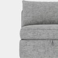 thumbnail image 3 of Modern Loveseat Sofa with Deep Seat & Storage Ottoman,Chenille Chaise Longue Sofa Bed for Small Spaces,Living Room,Bedroom,Grey, 3 of 8