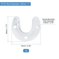 thumbnail image 2 of Soporte de Varilla de Closet Uxcell Soporte de Armario Sockets de Varilla en U Flange Blanco 0.98" 2 piezas, 2 of 5