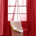 thumbnail image 3 of Cortina SpaceDresser con paneles de gasa transparente de 132 x 160 cm, color rojo, 3 of 8