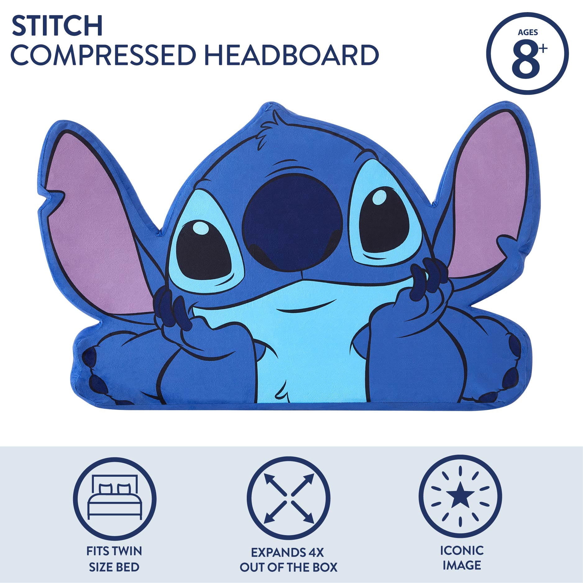 Stitch Kids Figural Compressed Headboard, Twin Size