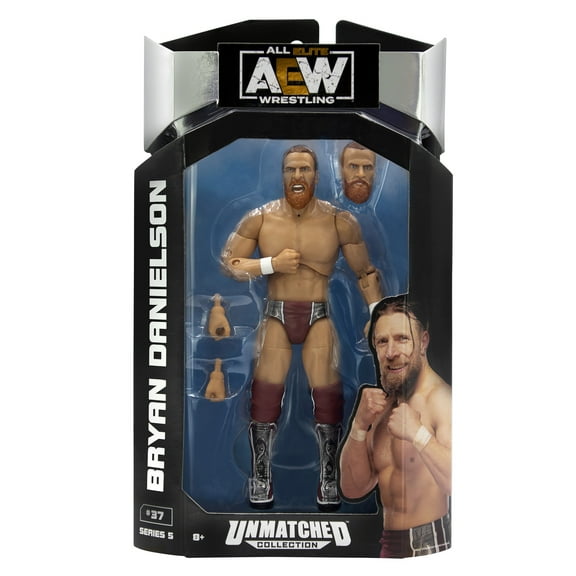 AEW Unmatched - 6 inch Bryan Danielson Articulated Action Figure with Alternate Head and Fist Hand Accessories