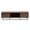 thumbnail image 4 of Baxton Studio Landen Mid-Century Modern Walnut Brown and Gold Finished Wood TV Stand, 4 of 9