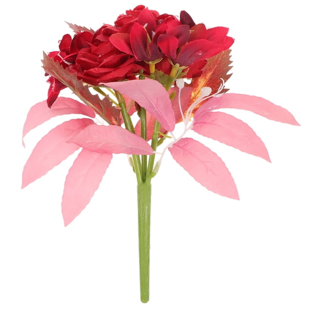 Ramo artificial de flores de imitación, adorno de ramo falso para jarrón de mesa.