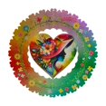thumbnail image 2 of Tapices, Tapiz Colgante de Pared Flor Colibrí 3-D Metal Viento Rotación Carillón de Viento Jardín Decoración Jardín Rotación Viento Adorno Colgante Colibrí a, 2 of 6