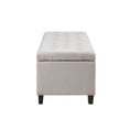 thumbnail image 4 of Madison Park Shandra Solid Wood and Polyester Storage Bench in Natural/Black, 4 of 9