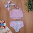 thumbnail image 4 of HAWEE Maillot de Bain Bébé Fille Mignon Triangle à Franges Bikini Tankini 2 Pcs Maillot de Bain Filles, 4 of 7