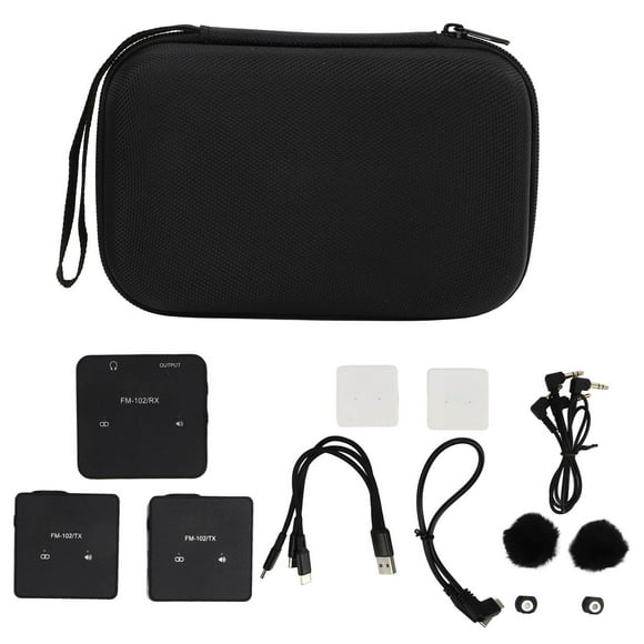 Wireless Clip On Microphone Lavalier Microphone for DSLR Cameras Camcorders and Phones Omnidirectional