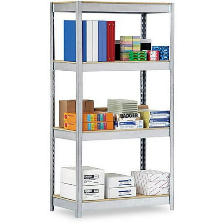 Edsal Industrial Shelving, 4 Shelves, 30w x 16d x 60h