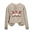 thumbnail image 2 of FcBaudy Chandails en Molleton pour Femmes, Chandails en Molleton Sans Capuche, Chandails en Molleton de Noël Décontractés à Col Rond Manches Longues Chandail à Capuchon Ample Chandail à Capuchon à Capuche Haut en polyester pour Femmes, 2 of 4