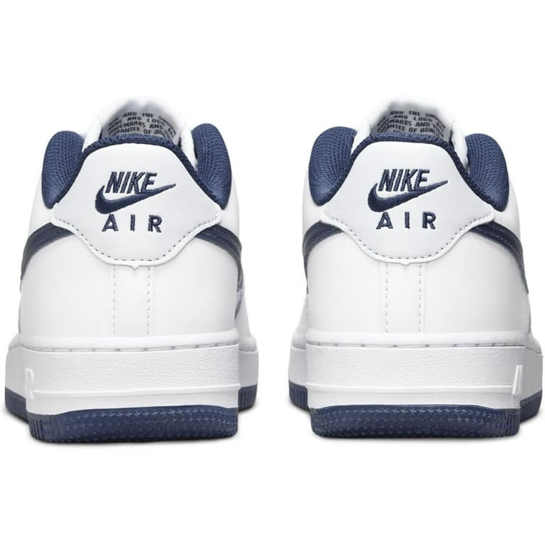 Big Kid's Nike Air Force 1 White/Midnight Navy (FV5948 104
