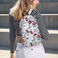 thumbnail image 6 of Picia London Landmark2 Printed Canvas Daypack - Stylish and Durable Vintage Compact Backpack - Class, Work, Travel, or Laptop Bookbag,Organized Compartments-Medium, 6 of 6