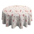 thumbnail image 4 of Pioneer Flower Floral Print Pattern Round Tablecloth 60"x60",Wrinkle Wipeable Table Cloth for Kitchen Dining Room Picnic Patio Party, 4 of 6
