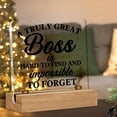 thumbnail image 3 of Best Boss Gift for Women Men - Gifts for Boss - Thank You Appreciation Gift for Boss Leader Mentor - Meaningful Gifts for Boss - a Truly Great Boss Clear Desk Decorative Sign Home Decor, 3 of 7