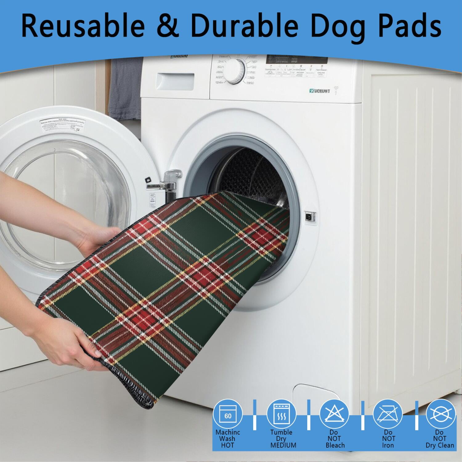 Christmas Style Puppy Training Pads 35"x41" 2-Pack, Large Washable Reusable Dog Potty Mats with Enhanced Absorption Layers for Reliable Protection
