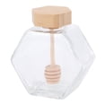 thumbnail image 4 of MOKKHNB Clear Glass With Dipper Shape Sealing Pot For Home Kitchen Use For Dispensing And Drizzling Honey, 4 of 6